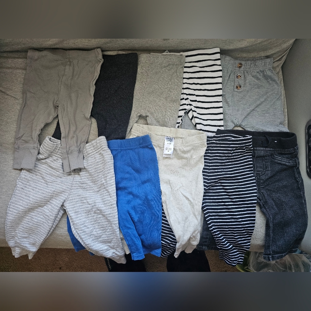 Assorted Gray and Blue Clothing Bundle